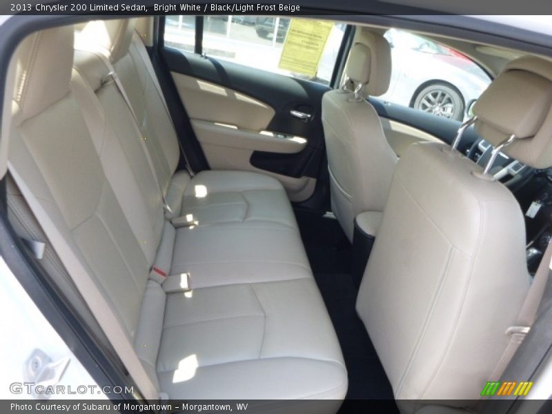 Bright White / Black/Light Frost Beige 2013 Chrysler 200 Limited Sedan