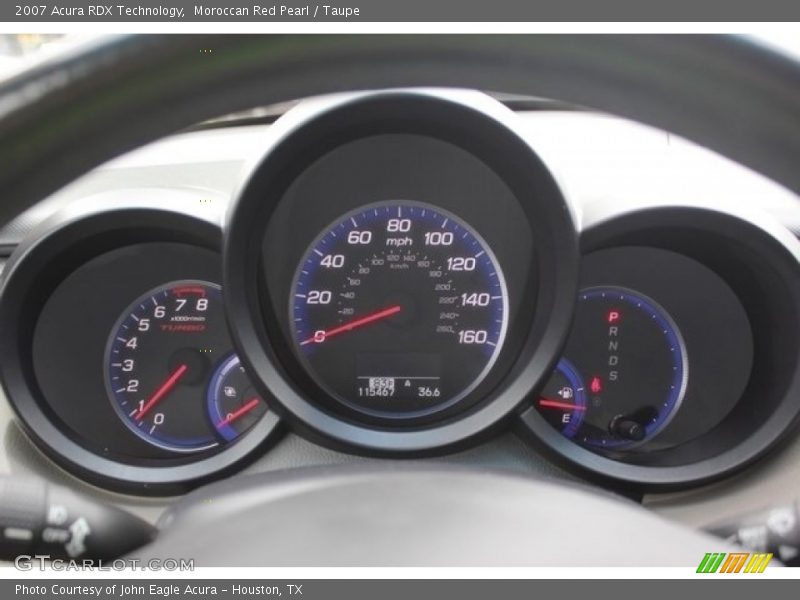 Moroccan Red Pearl / Taupe 2007 Acura RDX Technology