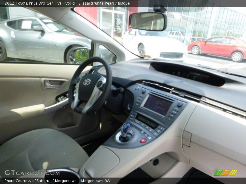Blizzard White Pearl / Bisque 2012 Toyota Prius 3rd Gen Five Hybrid