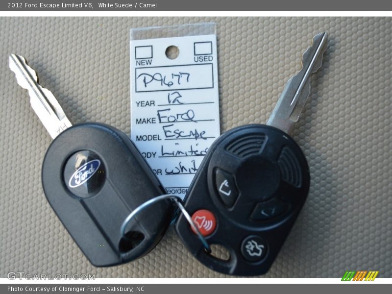 White Suede / Camel 2012 Ford Escape Limited V6