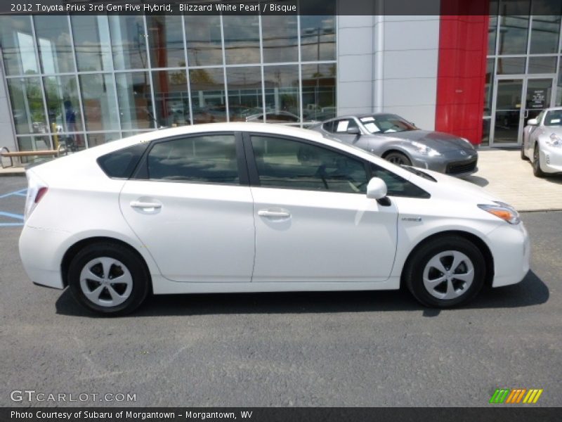 Blizzard White Pearl / Bisque 2012 Toyota Prius 3rd Gen Five Hybrid