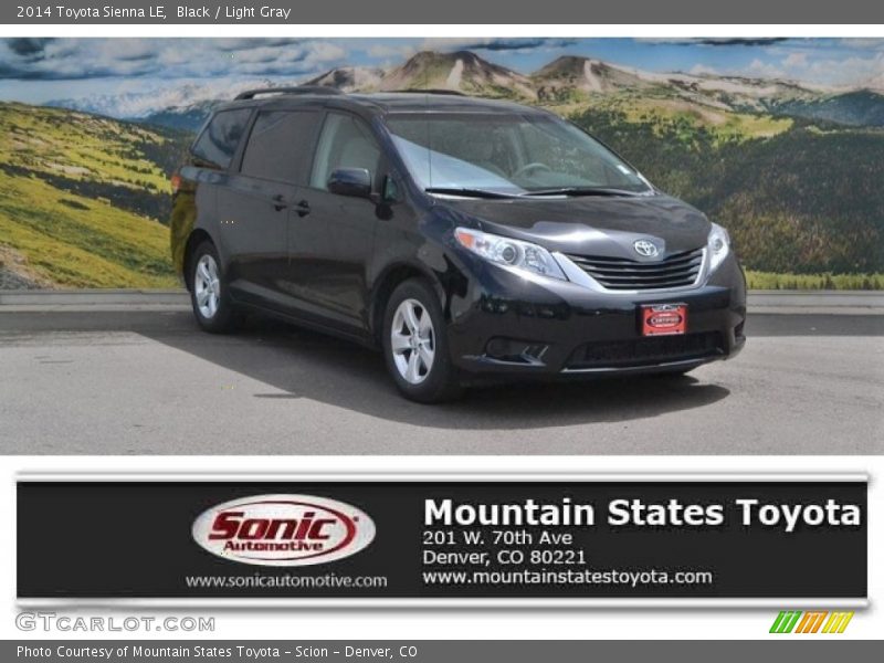 Black / Light Gray 2014 Toyota Sienna LE