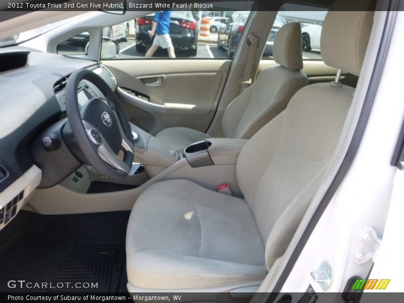 Blizzard White Pearl / Bisque 2012 Toyota Prius 3rd Gen Five Hybrid