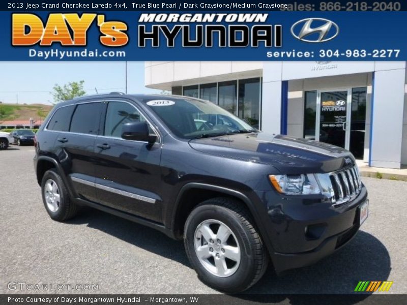 True Blue Pearl / Dark Graystone/Medium Graystone 2013 Jeep Grand Cherokee Laredo 4x4
