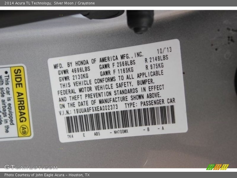 Silver Moon / Graystone 2014 Acura TL Technology