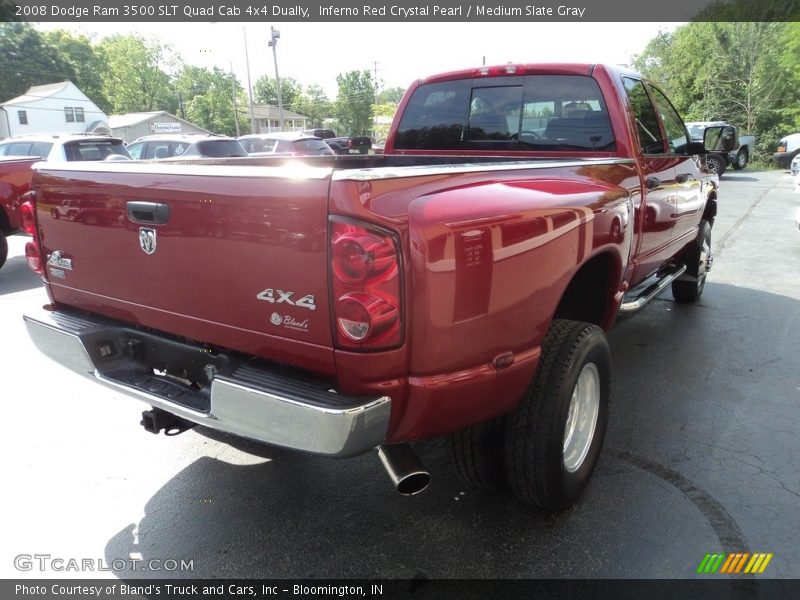 Inferno Red Crystal Pearl / Medium Slate Gray 2008 Dodge Ram 3500 SLT Quad Cab 4x4 Dually