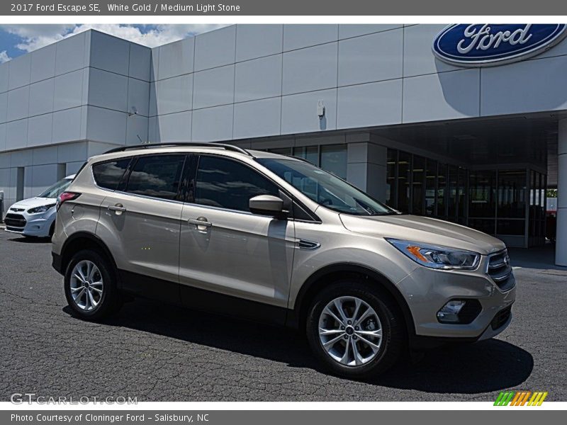 White Gold / Medium Light Stone 2017 Ford Escape SE