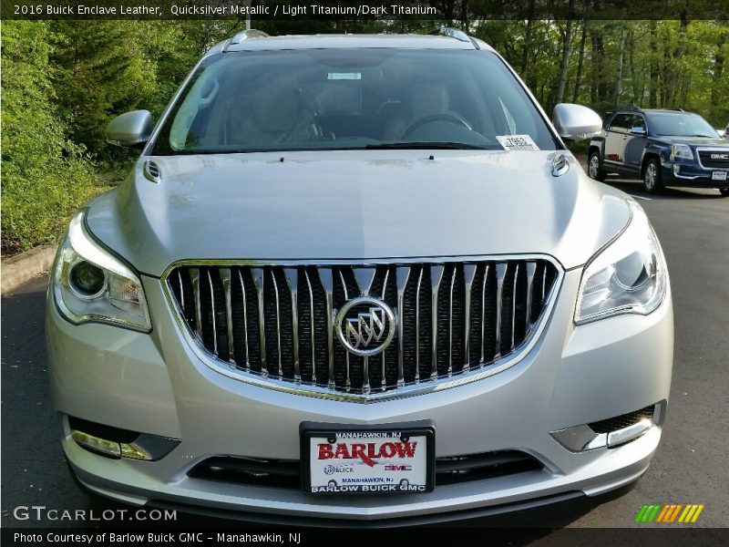 Quicksilver Metallic / Light Titanium/Dark Titanium 2016 Buick Enclave Leather