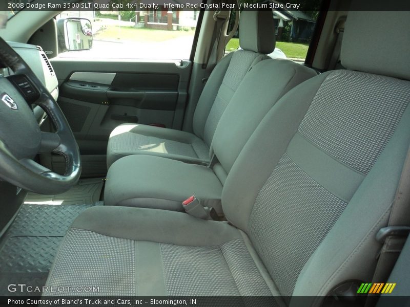 Inferno Red Crystal Pearl / Medium Slate Gray 2008 Dodge Ram 3500 SLT Quad Cab 4x4 Dually