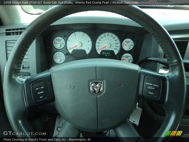 Inferno Red Crystal Pearl / Medium Slate Gray 2008 Dodge Ram 3500 SLT Quad Cab 4x4 Dually