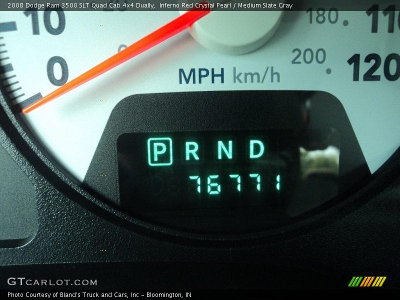 Inferno Red Crystal Pearl / Medium Slate Gray 2008 Dodge Ram 3500 SLT Quad Cab 4x4 Dually