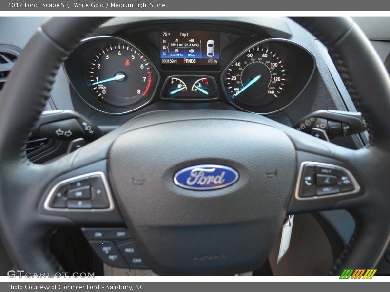 White Gold / Medium Light Stone 2017 Ford Escape SE