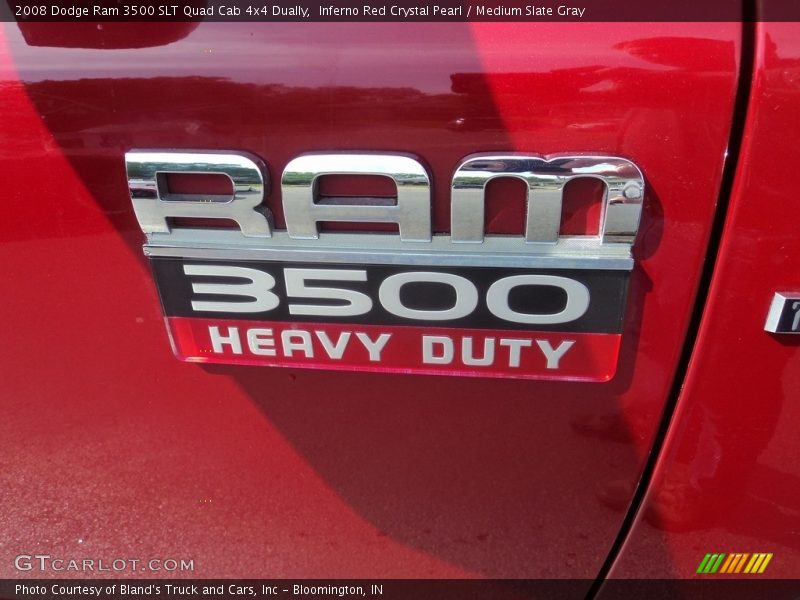 Inferno Red Crystal Pearl / Medium Slate Gray 2008 Dodge Ram 3500 SLT Quad Cab 4x4 Dually