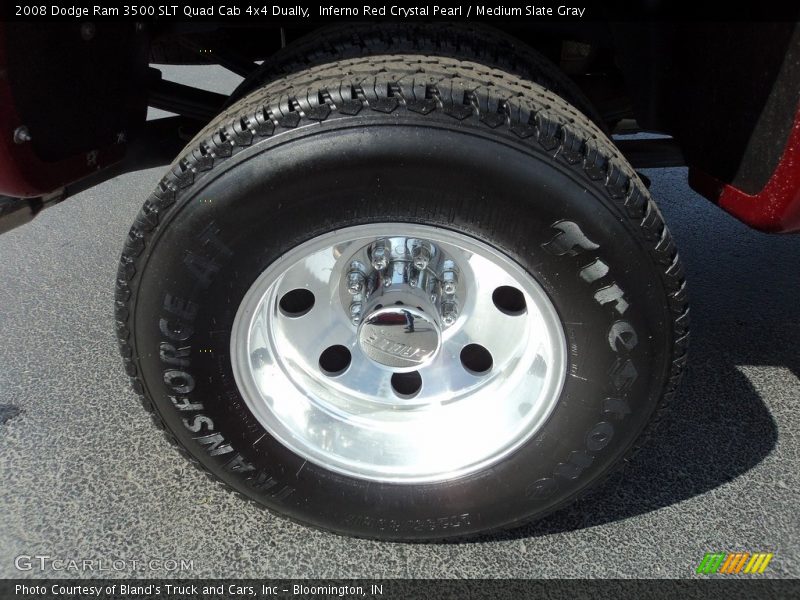 Inferno Red Crystal Pearl / Medium Slate Gray 2008 Dodge Ram 3500 SLT Quad Cab 4x4 Dually
