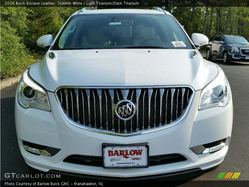 Summit White / Light Titanium/Dark Titanium 2016 Buick Enclave Leather