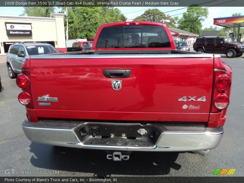 Inferno Red Crystal Pearl / Medium Slate Gray 2008 Dodge Ram 3500 SLT Quad Cab 4x4 Dually