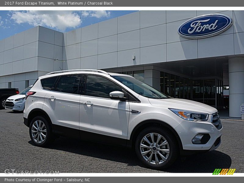 White Platinum / Charcoal Black 2017 Ford Escape Titanium