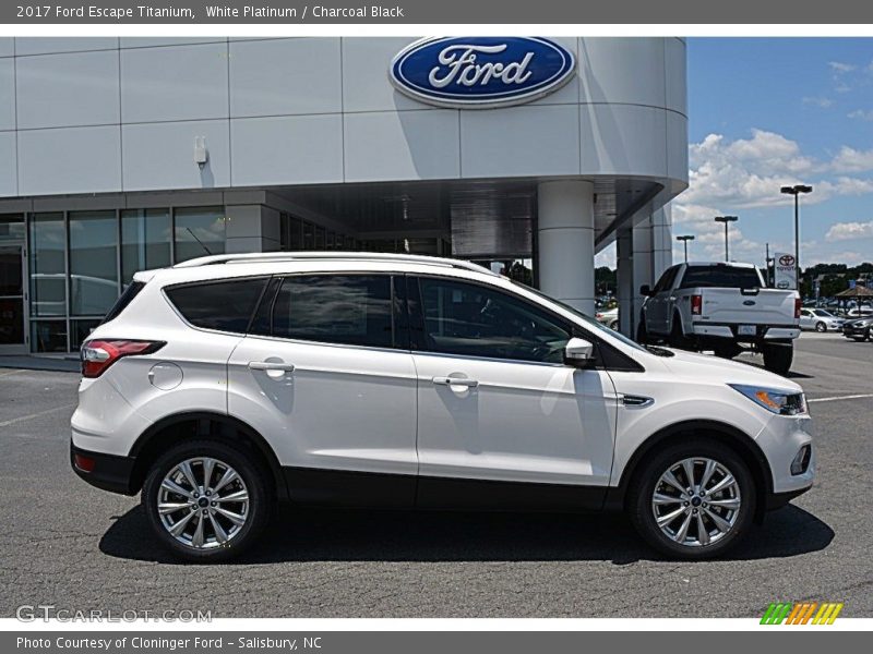 White Platinum / Charcoal Black 2017 Ford Escape Titanium
