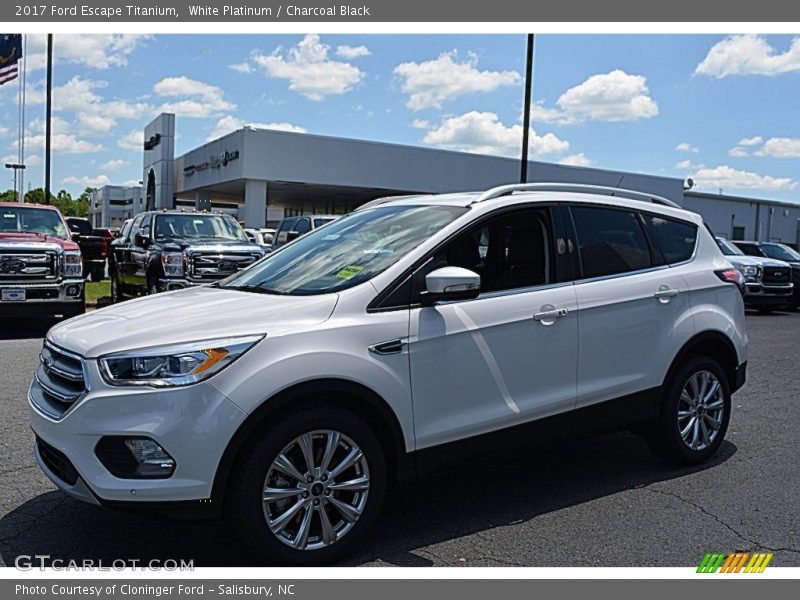 White Platinum / Charcoal Black 2017 Ford Escape Titanium