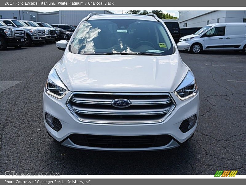 White Platinum / Charcoal Black 2017 Ford Escape Titanium