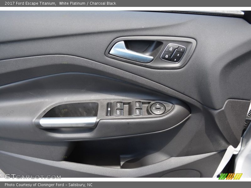 White Platinum / Charcoal Black 2017 Ford Escape Titanium
