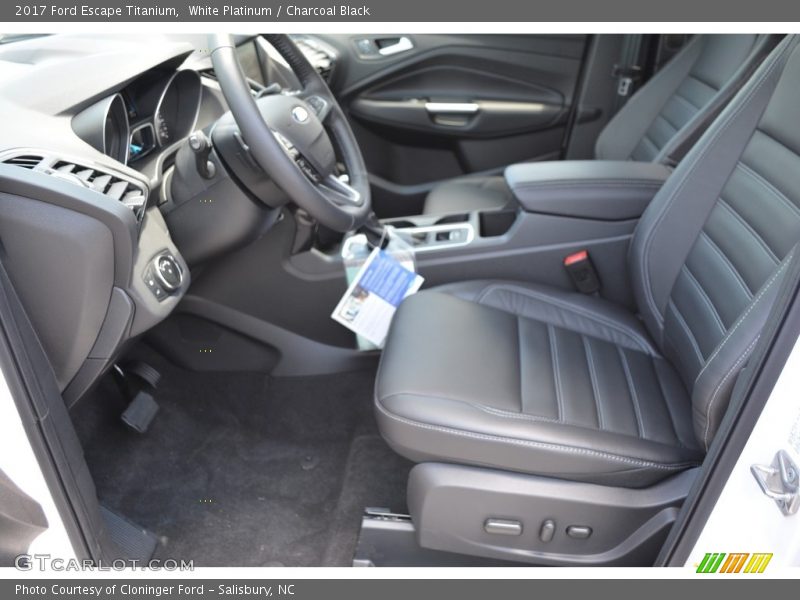 White Platinum / Charcoal Black 2017 Ford Escape Titanium