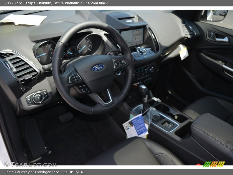 White Platinum / Charcoal Black 2017 Ford Escape Titanium