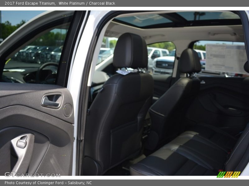 White Platinum / Charcoal Black 2017 Ford Escape Titanium