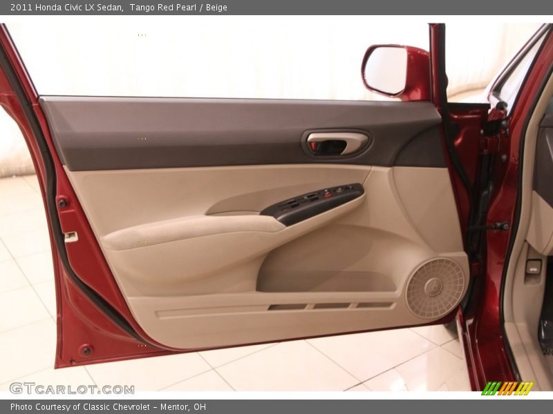 Tango Red Pearl / Beige 2011 Honda Civic LX Sedan