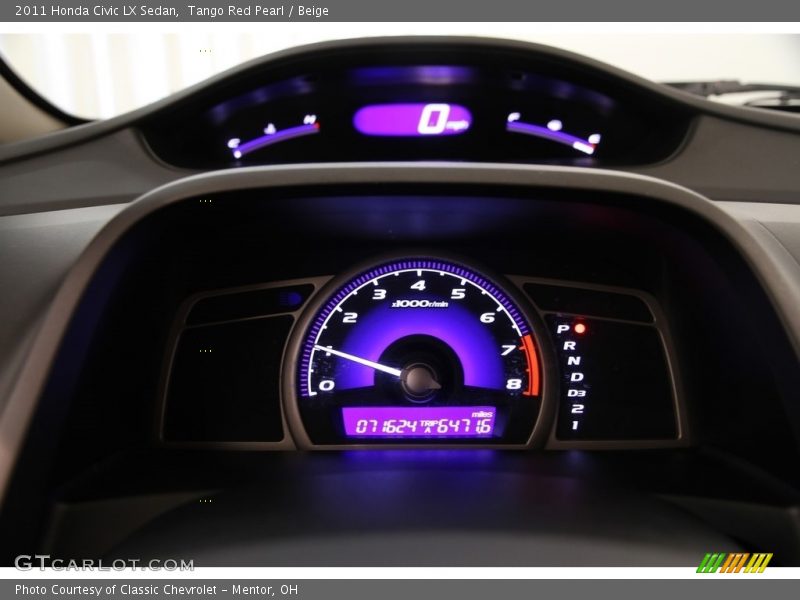 Tango Red Pearl / Beige 2011 Honda Civic LX Sedan