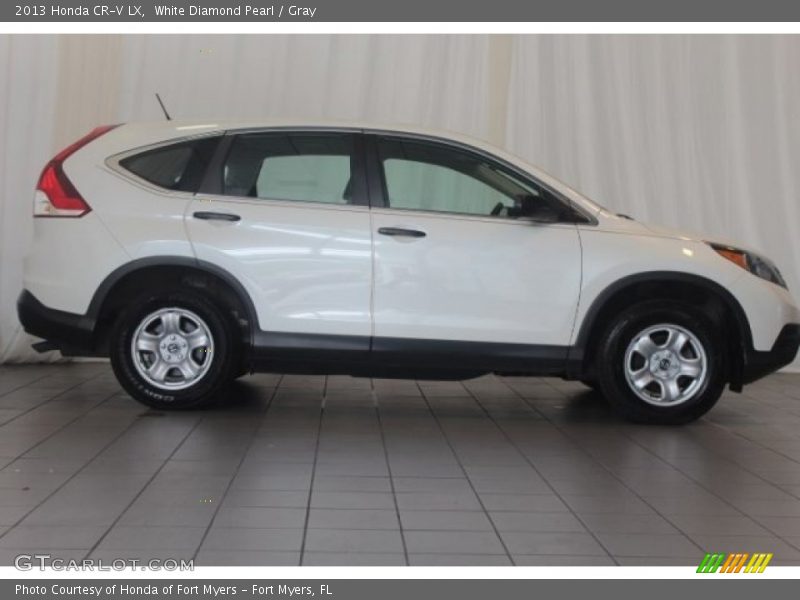 White Diamond Pearl / Gray 2013 Honda CR-V LX