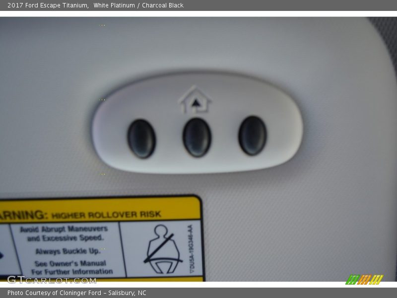White Platinum / Charcoal Black 2017 Ford Escape Titanium
