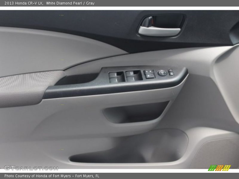 White Diamond Pearl / Gray 2013 Honda CR-V LX