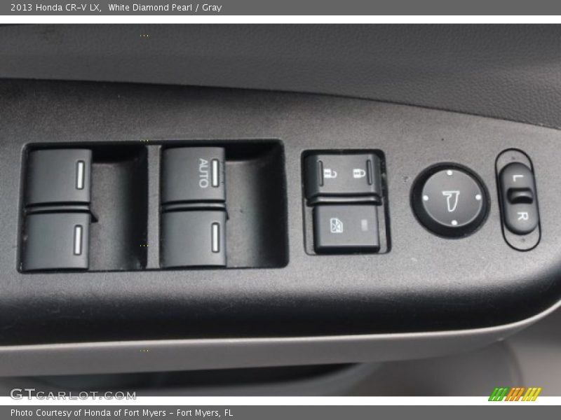 White Diamond Pearl / Gray 2013 Honda CR-V LX
