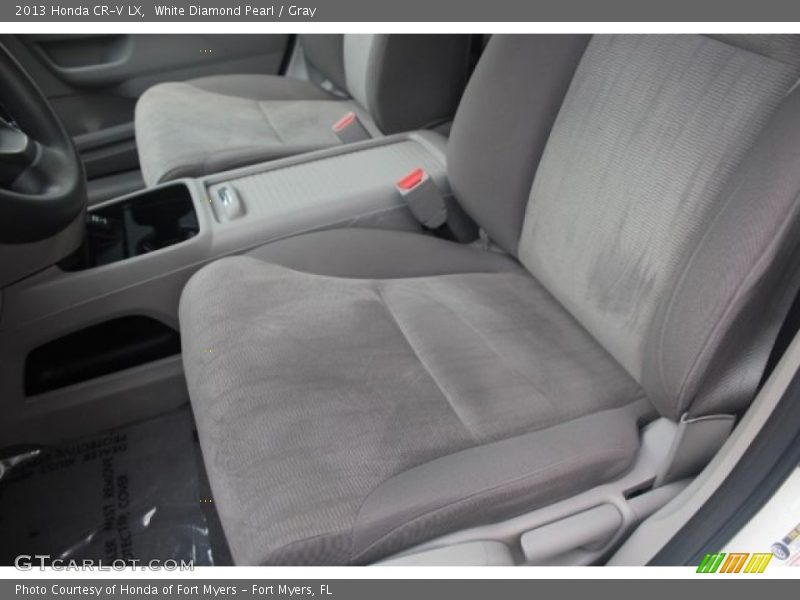 White Diamond Pearl / Gray 2013 Honda CR-V LX