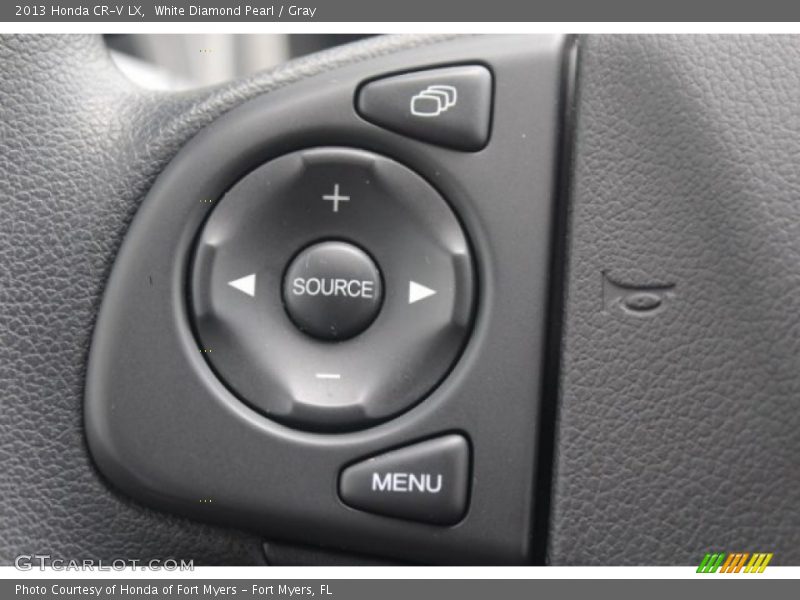 White Diamond Pearl / Gray 2013 Honda CR-V LX