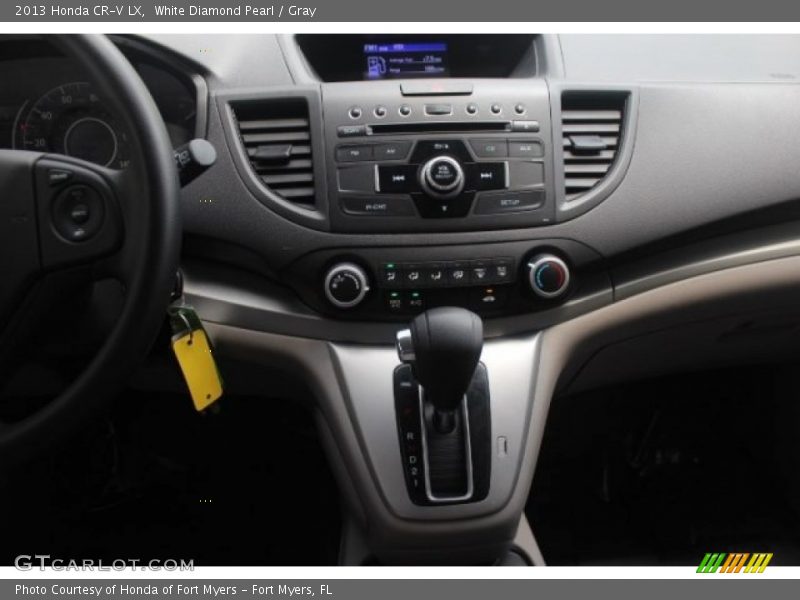 White Diamond Pearl / Gray 2013 Honda CR-V LX