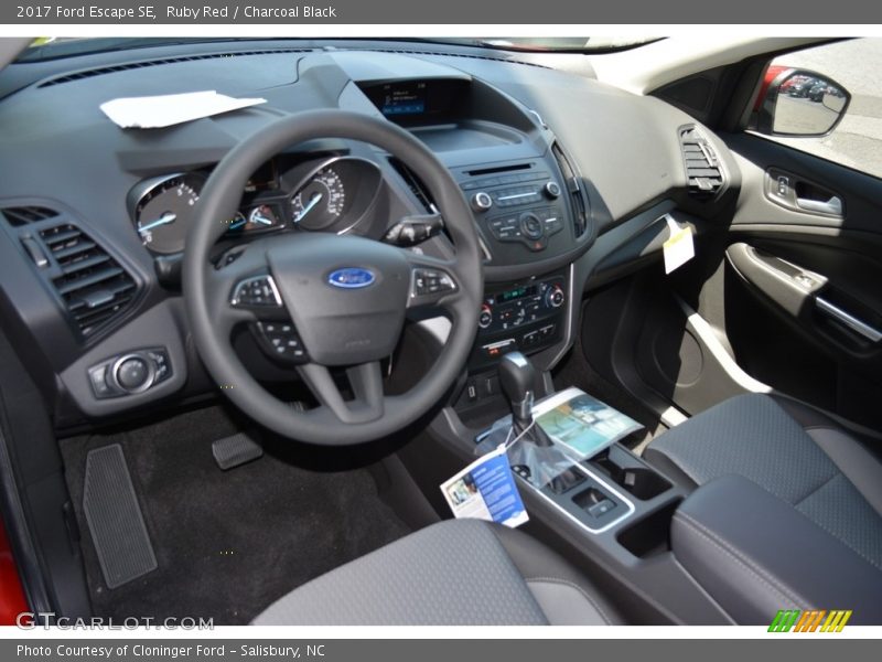 Ruby Red / Charcoal Black 2017 Ford Escape SE