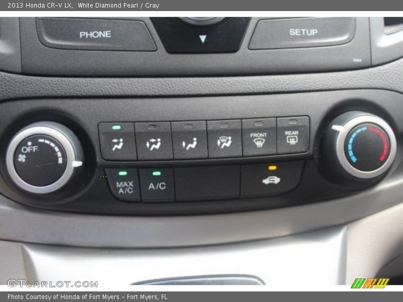White Diamond Pearl / Gray 2013 Honda CR-V LX