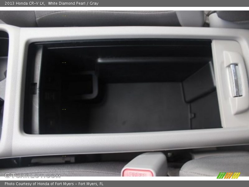 White Diamond Pearl / Gray 2013 Honda CR-V LX