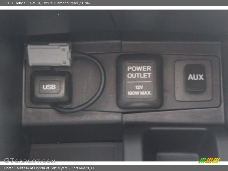 White Diamond Pearl / Gray 2013 Honda CR-V LX