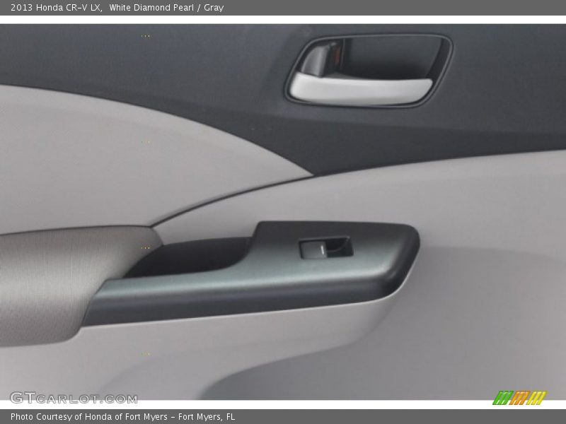 White Diamond Pearl / Gray 2013 Honda CR-V LX