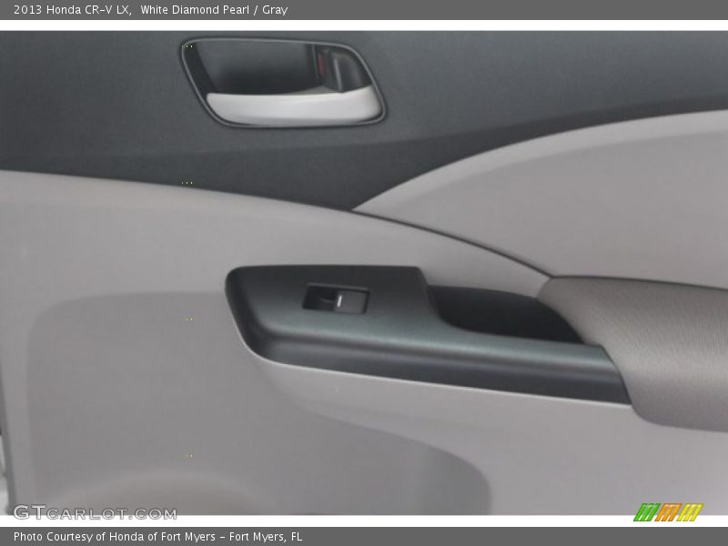 White Diamond Pearl / Gray 2013 Honda CR-V LX