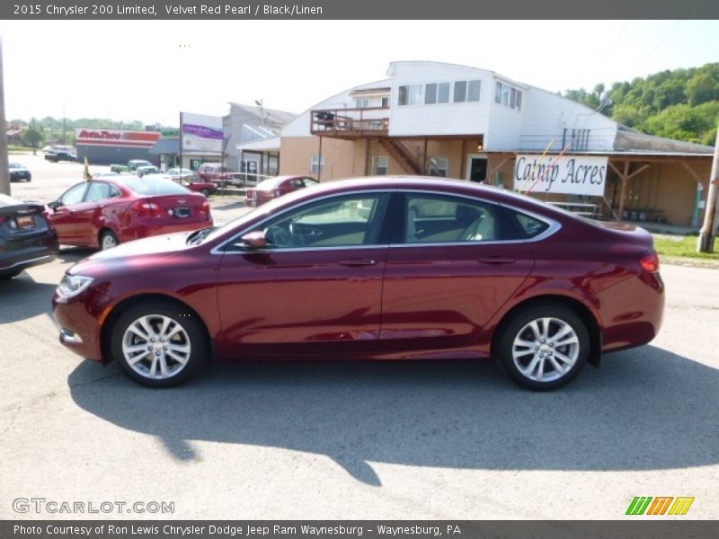 Velvet Red Pearl / Black/Linen 2015 Chrysler 200 Limited