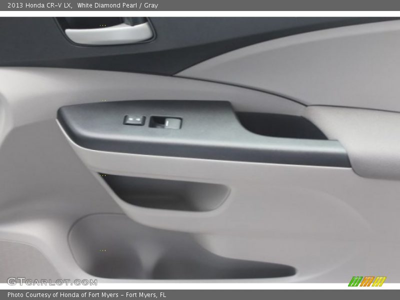 White Diamond Pearl / Gray 2013 Honda CR-V LX