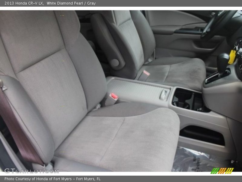White Diamond Pearl / Gray 2013 Honda CR-V LX