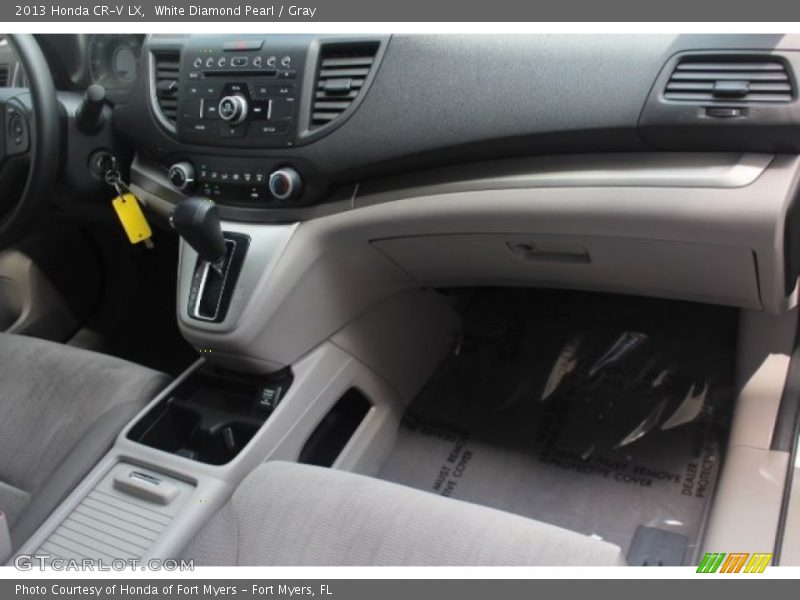 White Diamond Pearl / Gray 2013 Honda CR-V LX