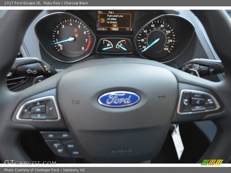 Ruby Red / Charcoal Black 2017 Ford Escape SE