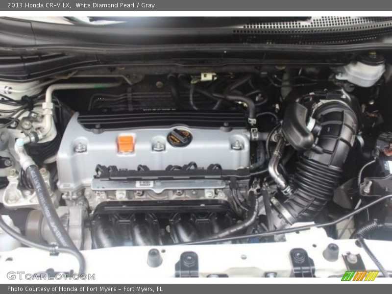 White Diamond Pearl / Gray 2013 Honda CR-V LX