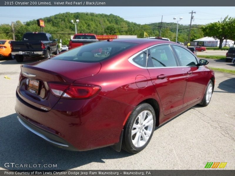 Velvet Red Pearl / Black/Linen 2015 Chrysler 200 Limited